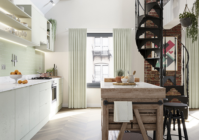 Emily Bond Oscar Stripe, Sage - Made to Measure Curtains - Image 3